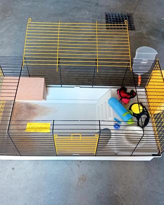 Gabbia per coniglio XXL conpleta di accessori 