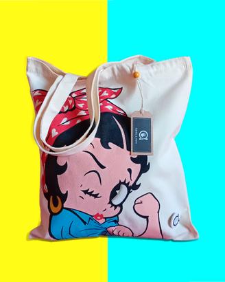 Borsa 100% cotone dipinta a mano