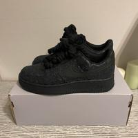 Air force 1 nere con lacci corda castomizzate