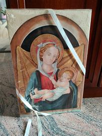 dipinto su legno nuovo ancora imballato