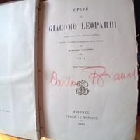 Giacomo Leopardi. Opere 1865