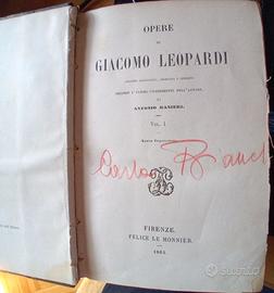 Giacomo Leopardi. Opere 1865