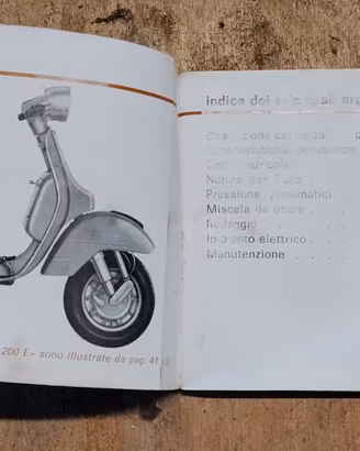Libretto uso e manutenzione Vespa PE 200