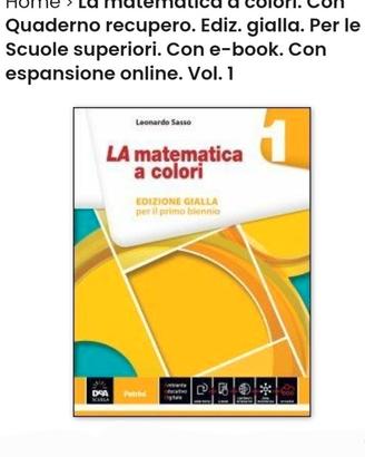 libro colori della matematica 