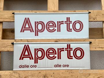 Coppia Cartelli Vintage AGIP Eni Anni 90 APERTO