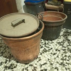 caldaie in rame da collezionismo 