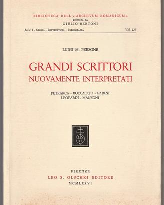 GRANDI SCRITTORI NUOVAMENTE INTERPRETATI