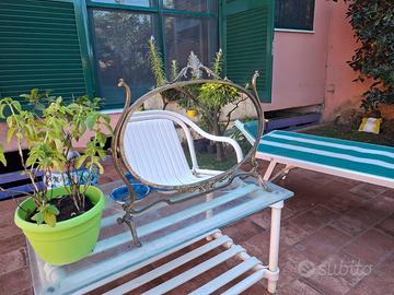 Specchio in ottone vintage anni 60