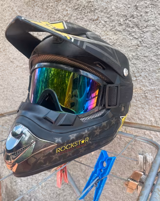 Casco motocross rockstar