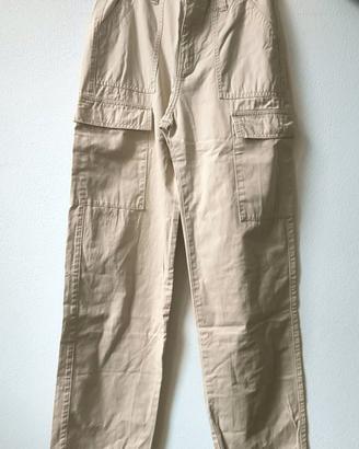 Pantaloni cargo beige