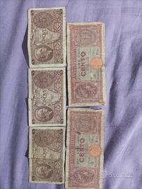 moneta in carta da 100 lire 