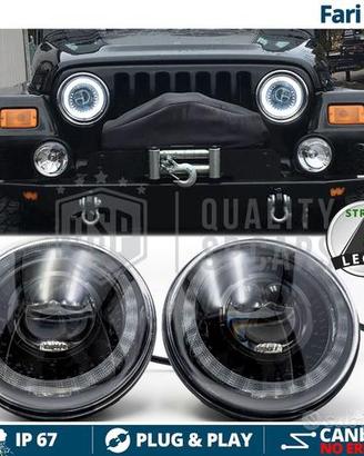 FARI Full LED Per Jeep Wrangler TJ DRL Dinamico