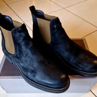 stivaletto anticato nero uomo