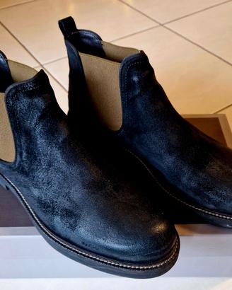 stivaletto anticato nero uomo