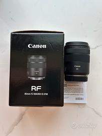 Canon RF 85mm F2 Macro IS STM completo