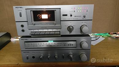 Rotel compatto ampli tuner cassette vintage