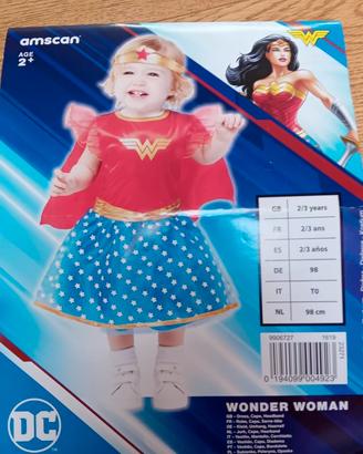 Costume Carnevale Wonder Woman - Taglia 2+