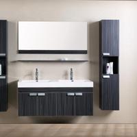 Mobile bagno pensile wenge' da 120 cm completo dop