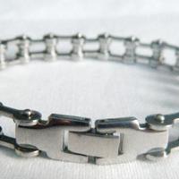 Bracciale in acciaio inox catena di moto cm 21