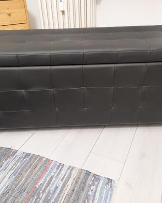 Pouf nero ecopelle