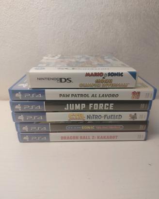 Giochi PS4, Nintendo DS e Wii