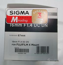 SIGMA DC 16/1.4 DN (Fujifilm X)