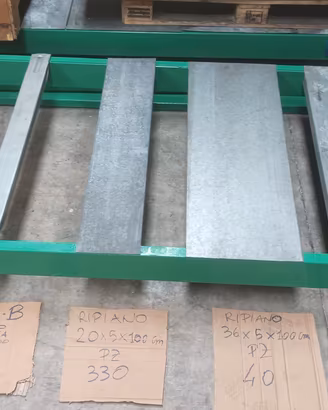 ripiani + rompitratta per scaffalature industriali