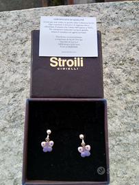 Orecchini Stroili in Argento 925 con Farfalla Smal