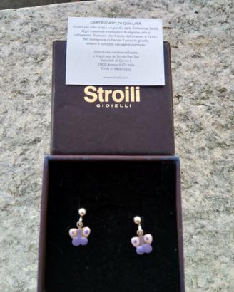 Orecchini Stroili in Argento 925 con Farfalla Smal