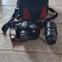 Canon EOS 600D con borsa e obiettivo extra – perfe