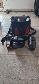 Canon EOS 600D con borsa e obiettivo extra – perfe