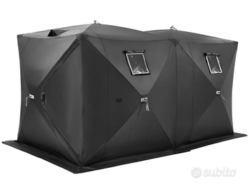VEVOR Tenda da Pesca sul Ghiaccio 3,6 x 1,8 x 2 m