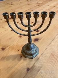 Candelabro portacandela a 7 bracci ottone