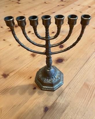 Candelabro portacandela a 7 bracci ottone