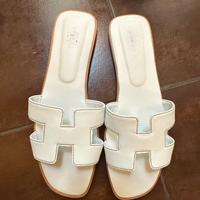 Sandali Hermès oran bianchi