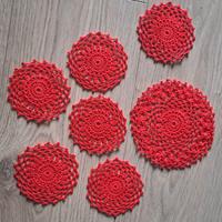 Sottobicchieri natalizi nuovi all'uncinetto