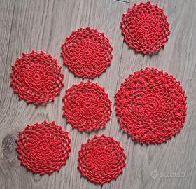 Sottobicchieri natalizi nuovi all'uncinetto