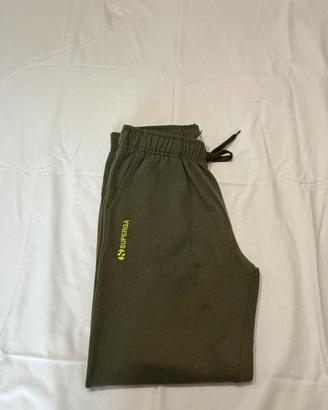 Pantaloni tuta Superga verde militare tg M unisex