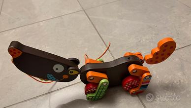 Lupo trainabile in legno bambini Ebulobo