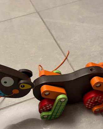 Lupo trainabile in legno bambini Ebulobo