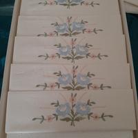 6 grandi asciugamani in cotone con ricamo 