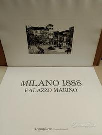 Incisione Acquaforte Milano P.za della Scala