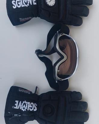 guanti e maschera sci