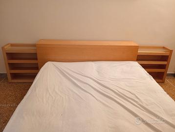 Testiera letto matrimoniale con cassetti estraibil