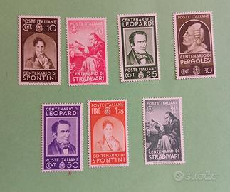 Regno 1937- Centenari uomini illustri- MNH