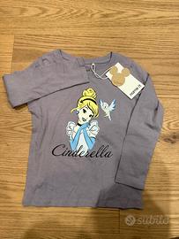 Maglia bambina Disney cenerentola nuova 110