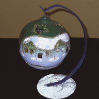 Pallina natalizia porta candela