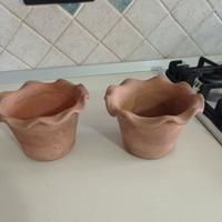 coppia vasi in terracotta fatti a mano 