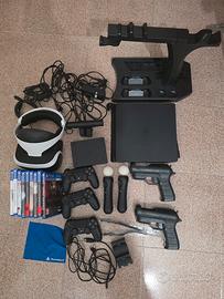 PS4 Slim 500 giga con VR e accessori vari