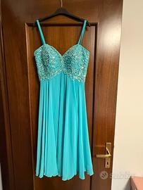 Vestito verde turchese